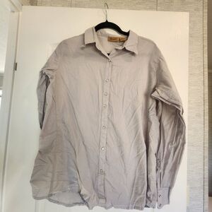 Wrangler Retro Light Gray Womend  Button-Up Shirt Size XL Euc